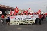 Los trabajadores y trabajadoras del manipulado “visitan” las empresas exigiendo un “convenio digno”
