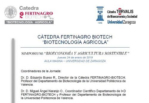 La cátedra “Biotecnología Agrícola” de Fertinagro Biotech organiza una jornada sobre “Bioeconomía y agricultura sostenible”