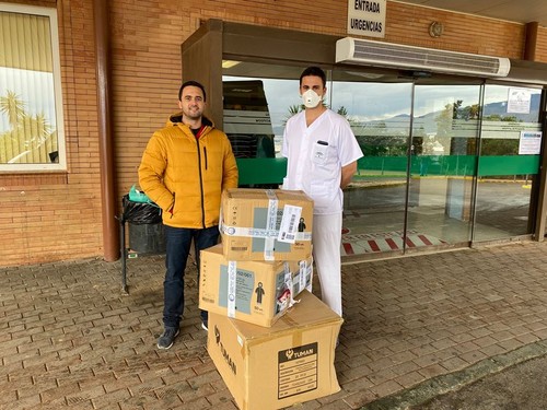 SUCA S.C.A. entrega material en centros sanitarios de Almería, Málaga y Huelva
