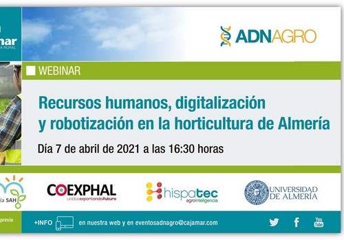 Webinar sobre recursos humanos, digitalización y robotización en la horticultura de Almería