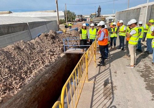 Crespo destaca la garantía hídrica para Roquetas con las obras de conexión al agua desalada