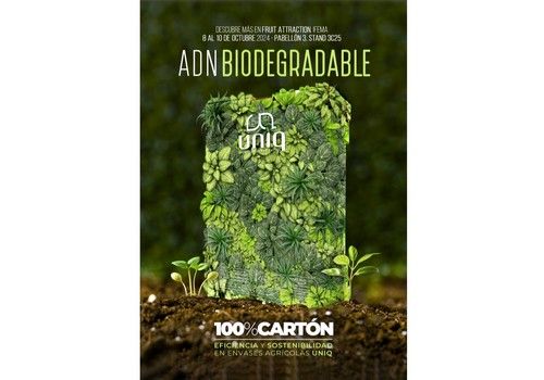 Sostenibilidad con envases biodegradables de cartón UNIQ en Fruit Attraction 2024