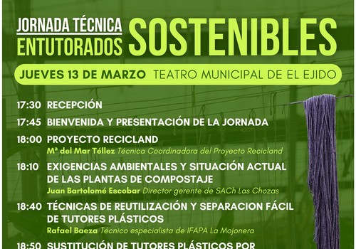 Ayuntamiento de El Ejido, Junta e IFAPA organizan una jornada técnica sobre entutorados sostenibles