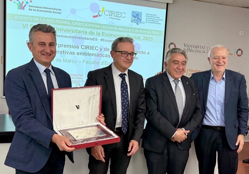 CIRIEC-ESPAÑA reconoce a Anecoop por su compromiso académico y social