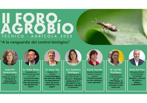El 'II Foro Agrobío: A la vanguardia del control biológico' tendrá lugar este jueves 29