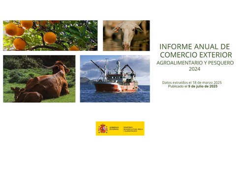 El sector agroalimentario y pesquero alcanza un saldo comercial récord de 19.232 millones de euros, un 21,2 % más que el año anterior
