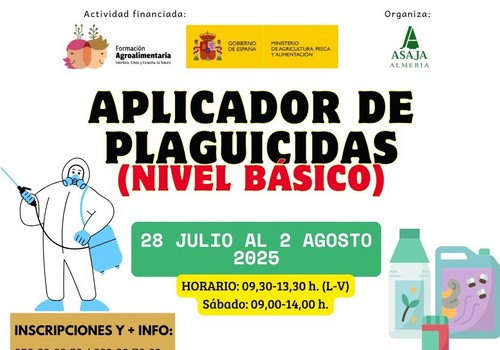 ASAJA- Almería organiza un curso de aplicador de plaguicidas en Las Cabañuelas