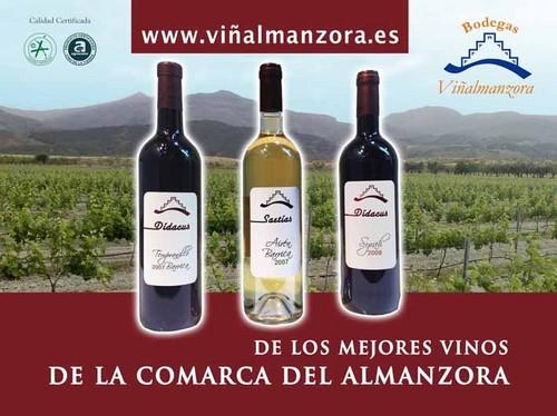 Bodega Viñalmanzora presentará en el Gran Hotel de Almería el Blanco Saetías 2009 y el Didacus Syrah Barrica 2008