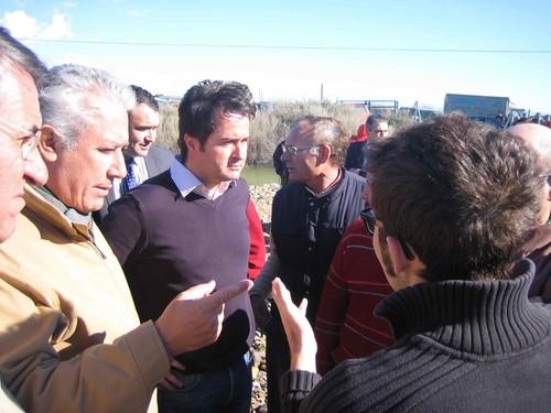 Arenas exige a Griñán que ponga en marcha el desagüe en la Balsa del Sapo y le pide indemnizaciones para los afectados