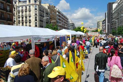Coag reparte 40.000 kilos de frutas y hortalizas españolas entre miles de ciudadanos madrileños