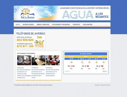 La Comunidad Comarcal de Regantes SOL y ARENA estrena su nueva página Web
