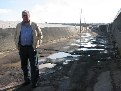El PSOE de El Ejido pide al equipo de gobierno que arregle los caminos dañados por las últimas lluvias