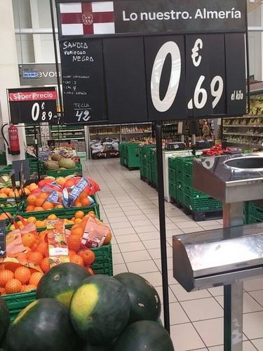 COAG-A denuncia que Carrefour utiliza la sandía como producto reclamo vendiéndola a pérdidas