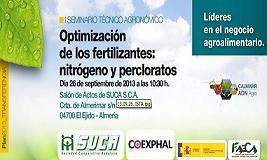 El Salón de Actos de Suca Almería acoge el seminario 'Optimización de los fertilizantes: nitrógeno y percloratos'