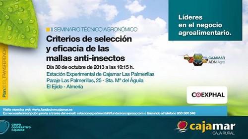 El II Seminario Técnico Agronómico de Cajamar aborda los 'Criterios de selección y eficacia de las mallas anti-insectos'