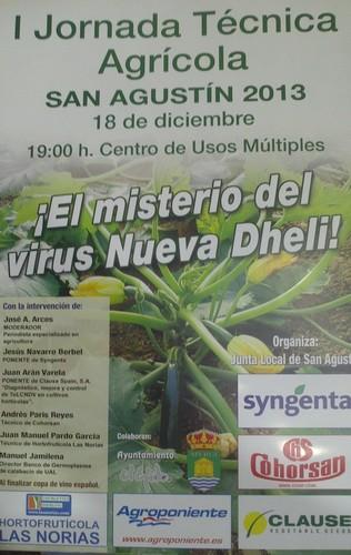 San Agustín acoge sus primeras jornadas técnicas agrícolas en las que se hablará del virus Nueva Dheli