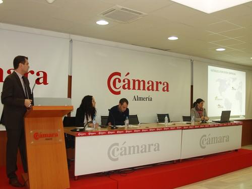 Fruit Logistica anima a empresarios e instituciones de la provincia a participar en la feria en un acto en la Cámara de Comercio de Almería
