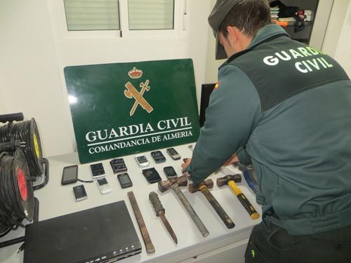 La Guardia Civil detiene a una persona por tres robos en diferentes instalaciones agrícolas