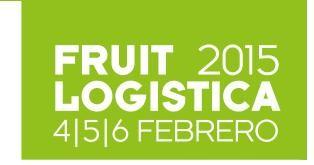 Un 8% más de expositores de España y Latinoamérica en el primer plazo de inscripción para participar en FRUIT LOGISTICA 2015