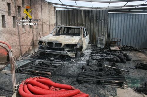 La Guardia Civil detiene a los autores de un incendio en una explotación agrícola en Níjar