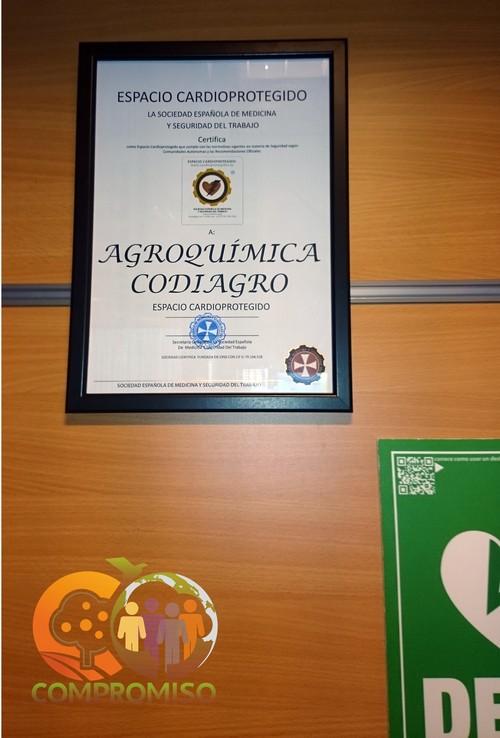 Codiagro obtiene la certificación de 'Espacio Cardioprotegido' y se une al 'Proyecto Salvavidas'