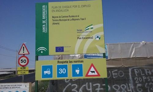 Comienzan las obras de mejora del camino rural del sector III en La Mojonera