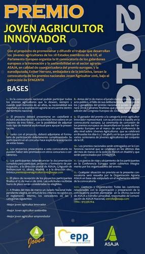 ASAJA convoca los III Premios Nacionales “Joven agricultor innovador”