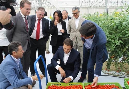COEXPHAL muestra el potencial del sector y el funcionamiento del invernadero solar a Albert Rivera