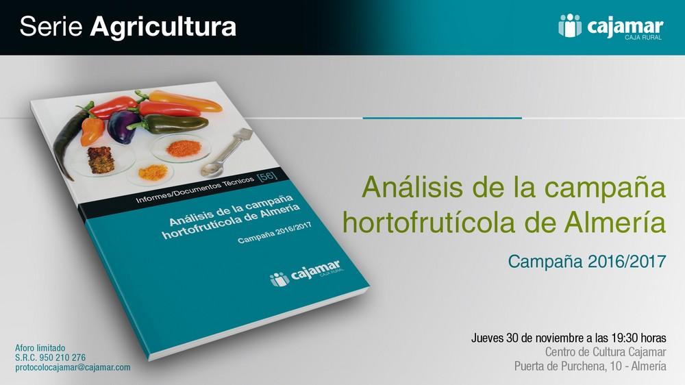 Cajamar presenta este jueves el último informe de la campaña hortofrutícola