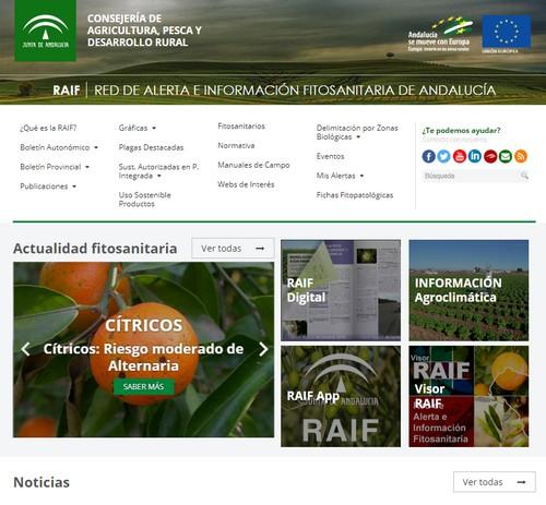 Agricultura actualiza la web de la Red de Alerta e Información Fitosanitaria para adaptarla mejor a las necesidades del usuario