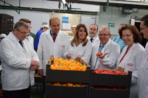 Susana Díaz visita las instalaciones centrales de Vicasol en Vícar