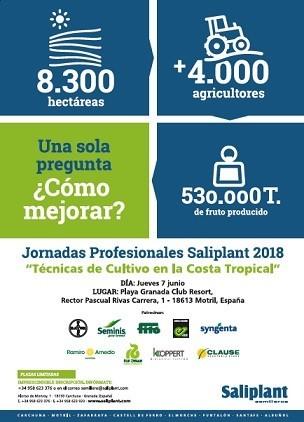 Las Jornadas Profesionales Saliplant 2018 versarán sobre las técnicas de cultivo en la Costa Tropical