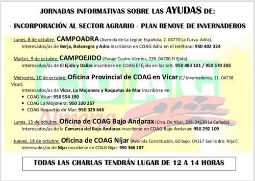 COAG insta a Agricultura que resuelva de forma definitiva la convocatoria para invernaderos de 2016