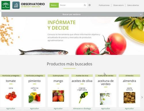 Agricultura, Pesca y Desarrollo Rural renueva el diseño de la web del Observatorio de Precios y Mercados