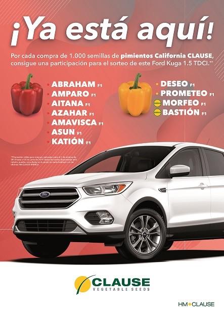 Las variedades de pimiento de HM.CLAUSE premian a sus agricultores un año más con el sorteo de un Ford Kuga