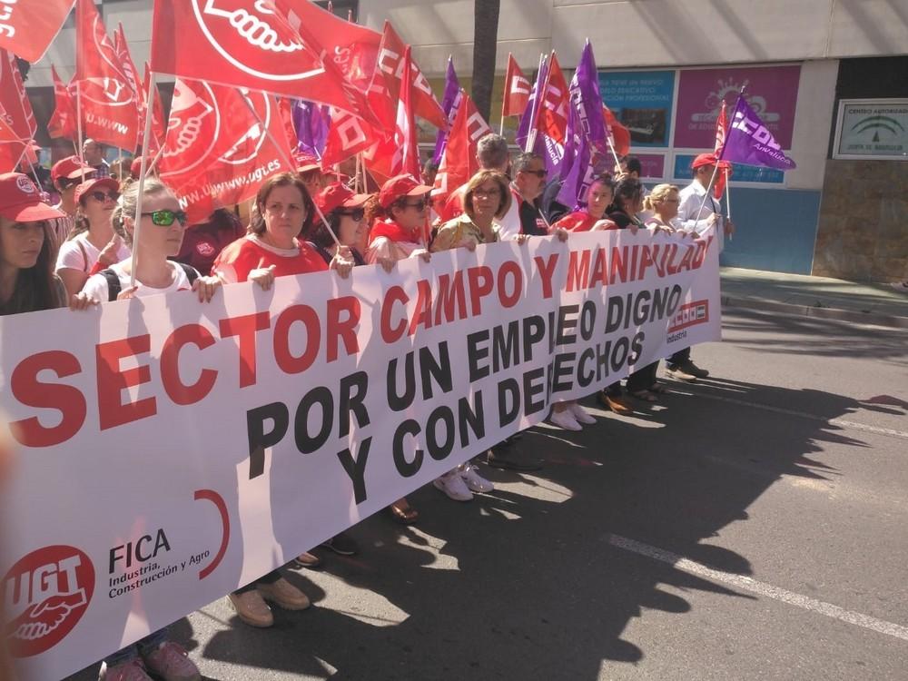 El sector agrario y hortofrutícola almeriense protestan ante Coexphal y Asempal por la inaplicación del SMI y el bloqueo de sus convenios