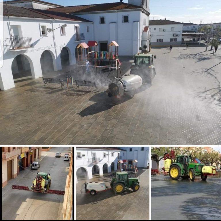 ASAJA seguirá sacando a los tractores a la calle esta vez para ayudar a desinfectar espacios públicos