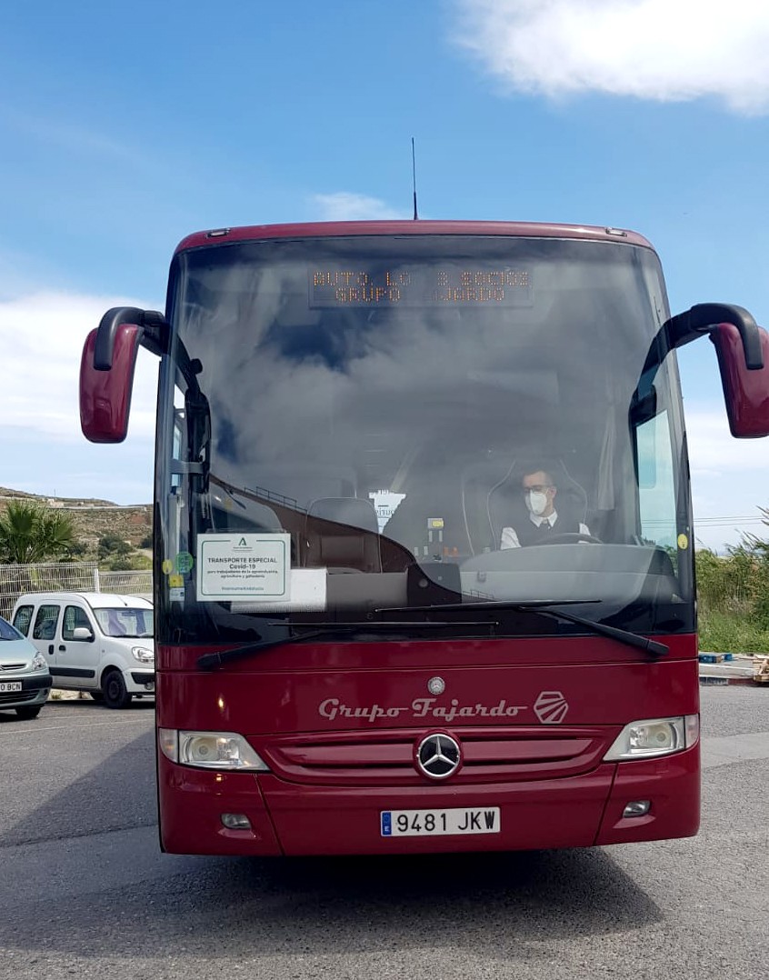 COEXPHAL valora de forma positiva las rutas de transporte de trabajadores