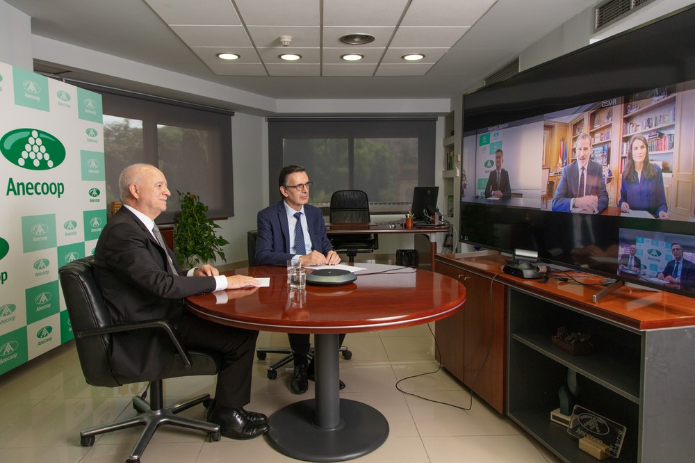 La Casa Real se reúne por videoconferencia con representantes de Anecoop