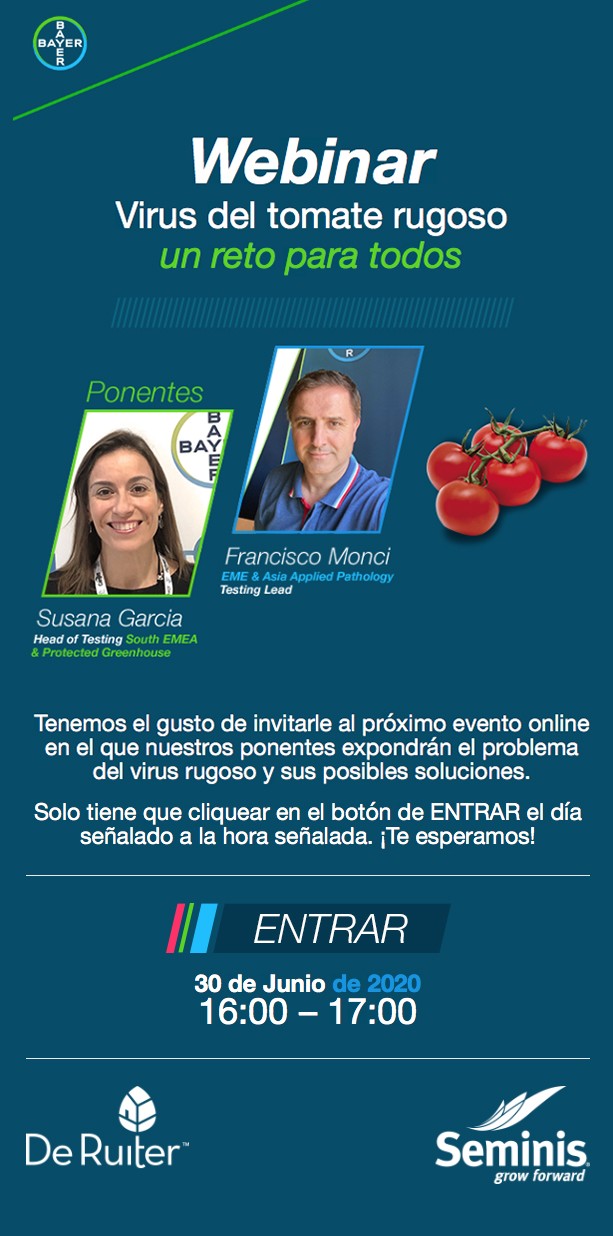 Bayer organiza un Webinar sobre el virus rugoso del tomate