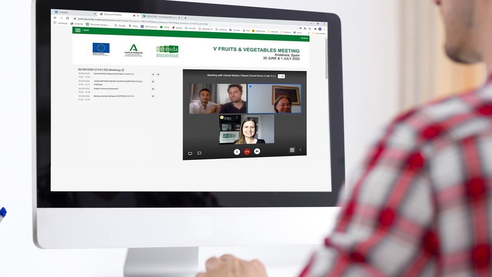 Extenda reúne a dieciocho empresas hortofrutícolas andaluzas con importadores europeos en una nueva misión inversa digital