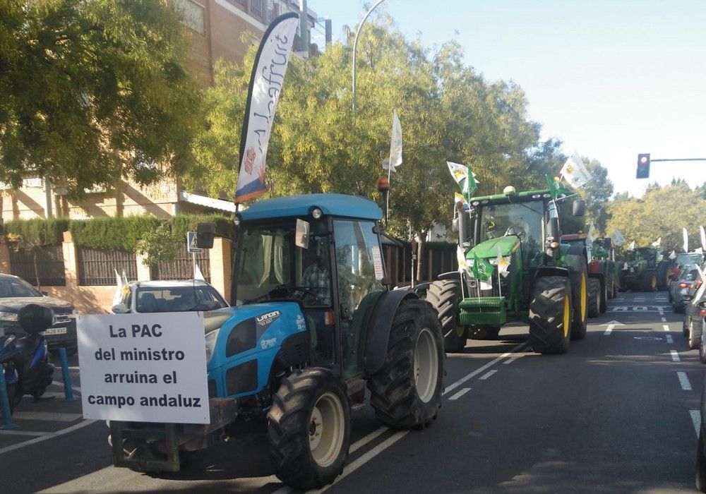 Un millar de vehículos claman en Sevilla por una PAC justa para los agricultores Andalucía