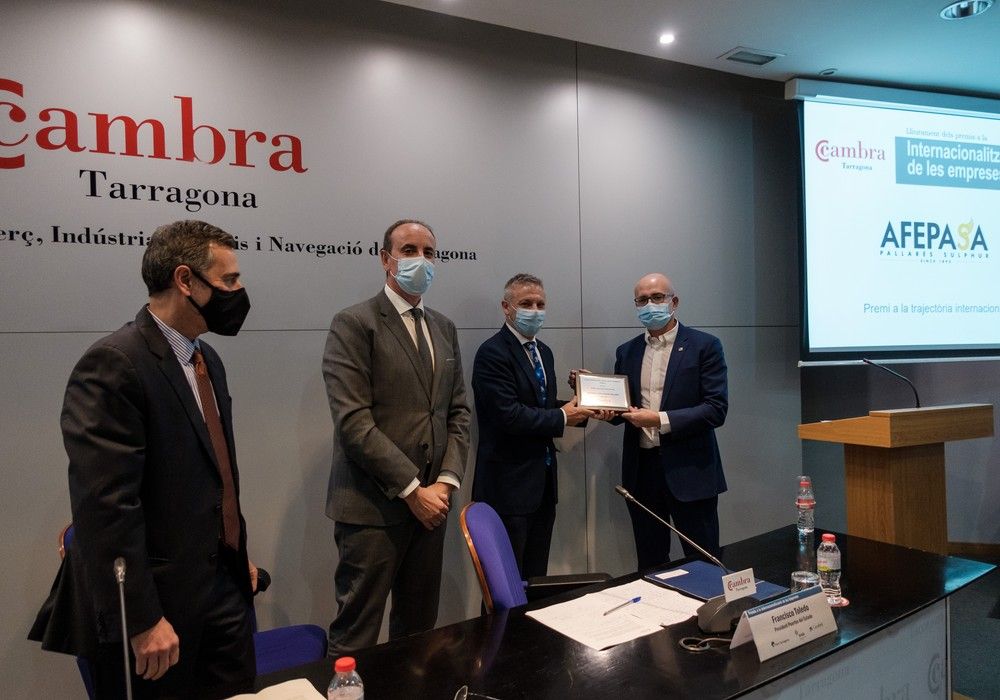 AFEPASA, Premio a la Trayectoria Internacional de la Cámara de Comercio de Tarragona