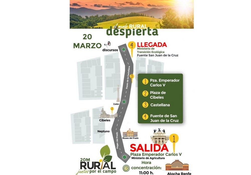 El 20M Rural prevé reunir a más de 200.000 personas para reivindicar un futuro para el campo