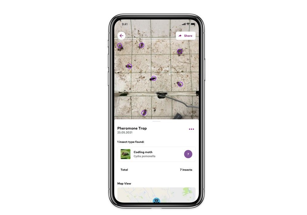 xarvio® SCOUTING introduce una nueva funcionalidad para el análisis de precisión de las trampas de feromonas