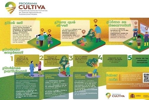 El Ministerio de Agricultura, Pesca y Alimentación amplía hasta el 25 de agosto el plazo para presentar las solicitudes en las estancias formativas del programa CULTIVA