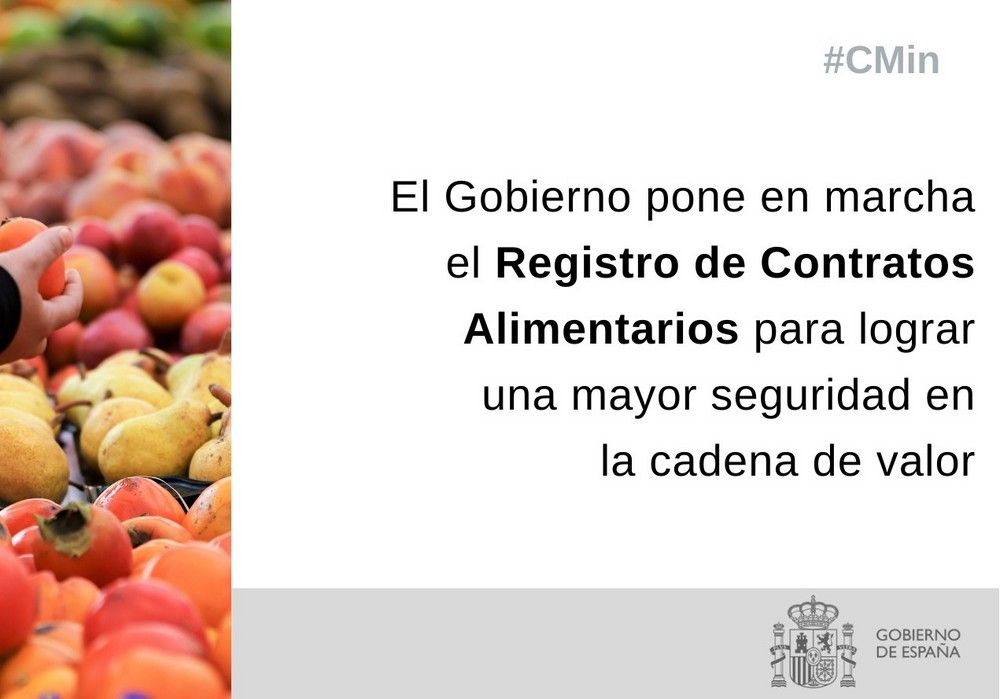 El Gobierno pone en marcha el registro de contratos alimentarios
