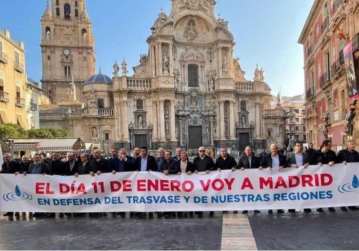 Concentración este miércoles en defensa del trasvase Tajo-Segura “que aporta recursos hídricos indispensables para gran parte de la hortofruticultura”