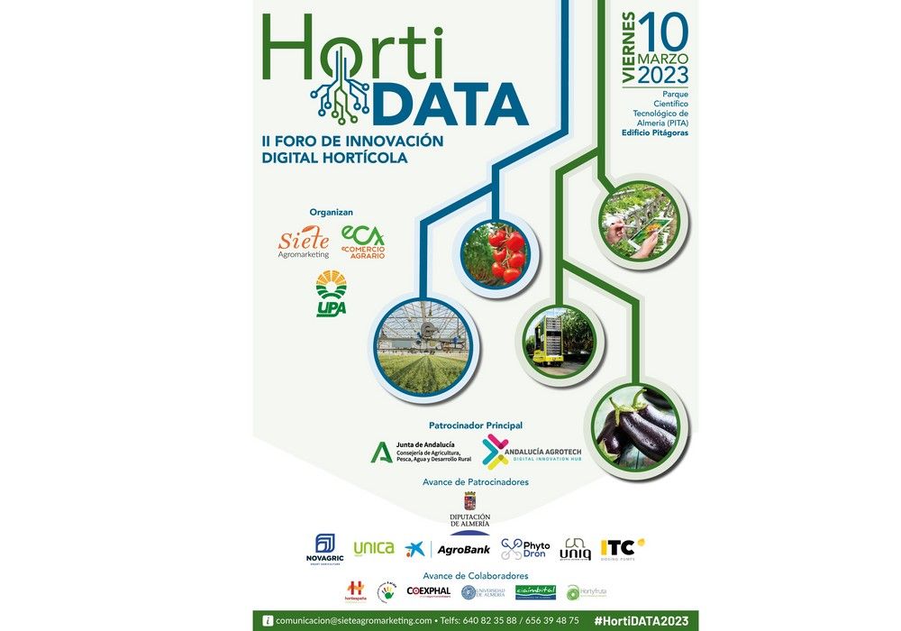 Almería acoge el próximo 10 de marzo el II Foro HortiDATA 2023