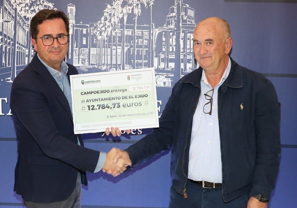 La cooperativa Campoejido dona 12.784 euros al Ayuntamiento para favorecer las políticas de igualdad